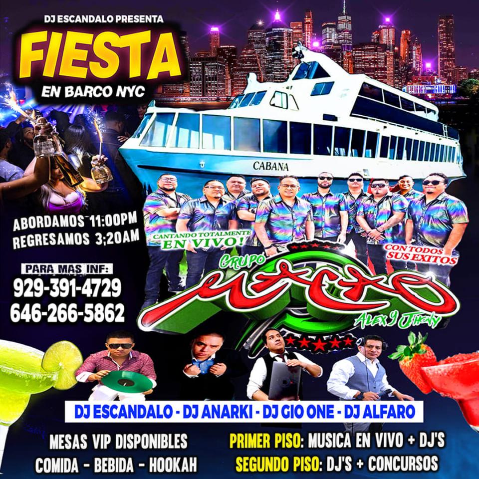 GRUPO MACAO + DJ'S + FIESTA EN BARCO